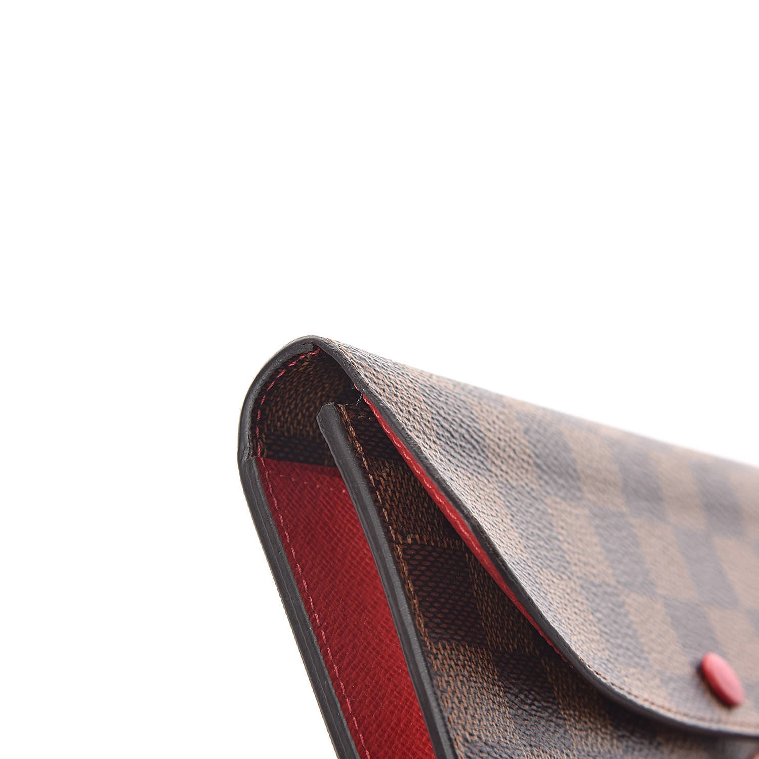 Louis Vuitton Damier Ebene Emilie Wallet Red 8 of 8