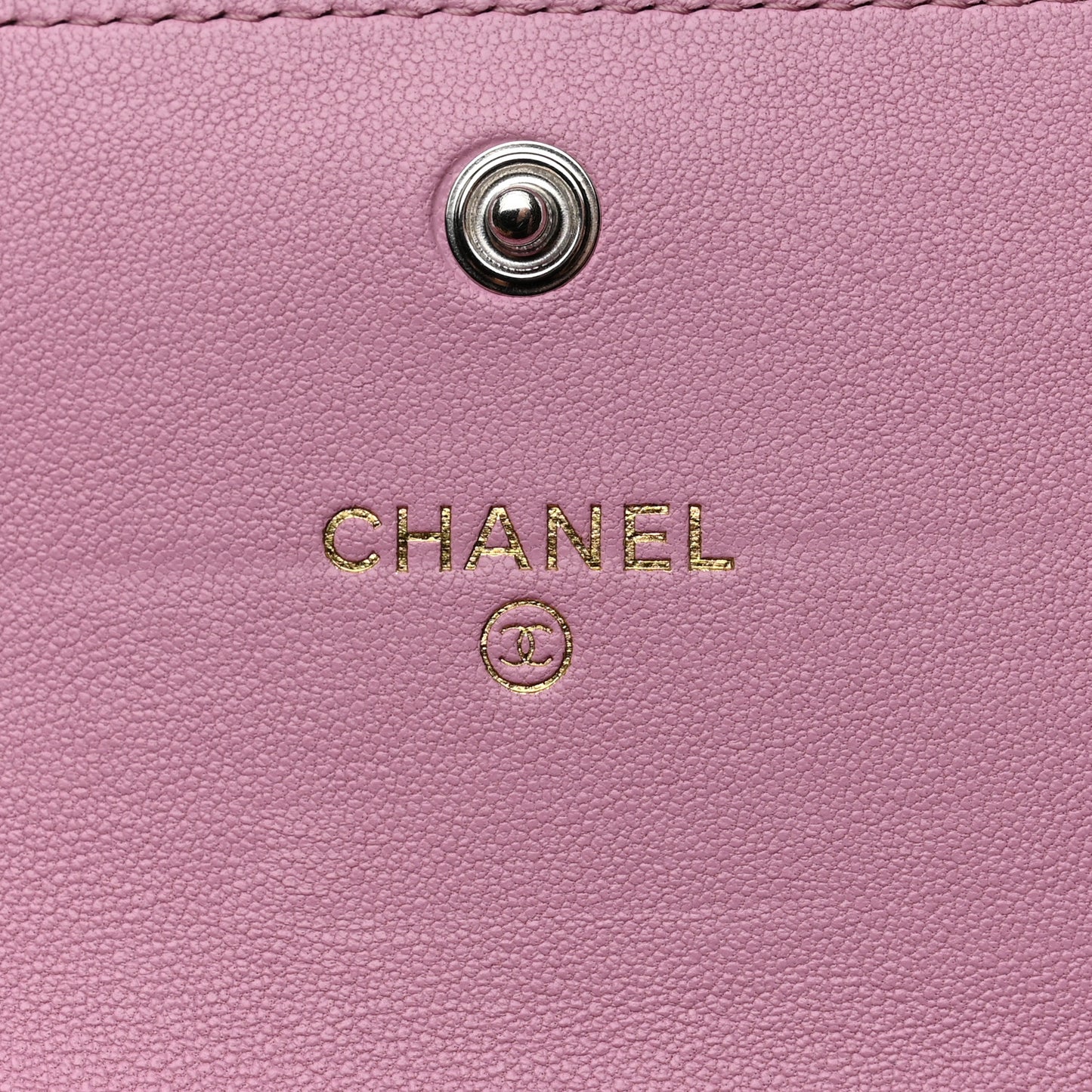 Lambskin Quilted Chanel 19 Flap Wallet Pink