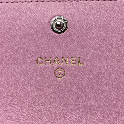 Chanel Lambskin Quilted Chanel 19 Flap Wallet Pink 6 of 9