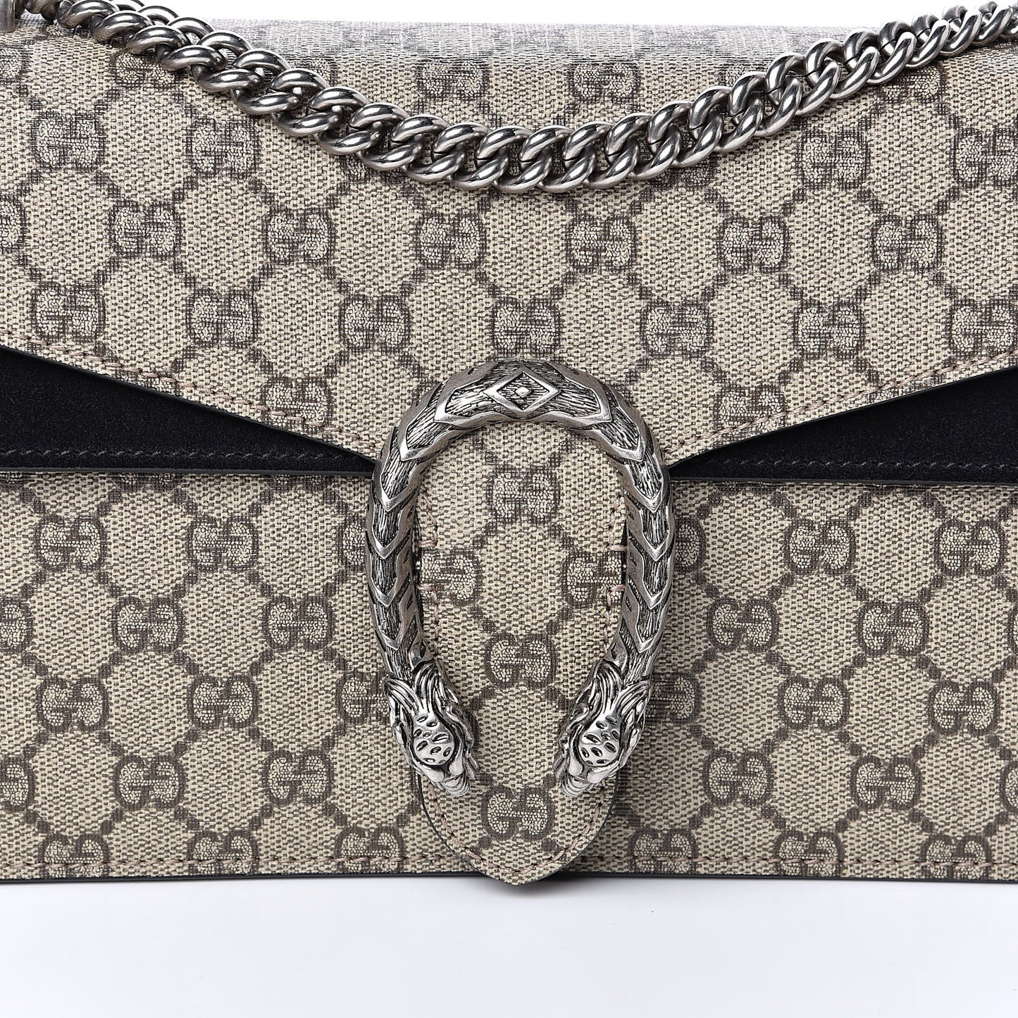 GG Supreme Monogram Small Dionysus Shoulder Bag Black