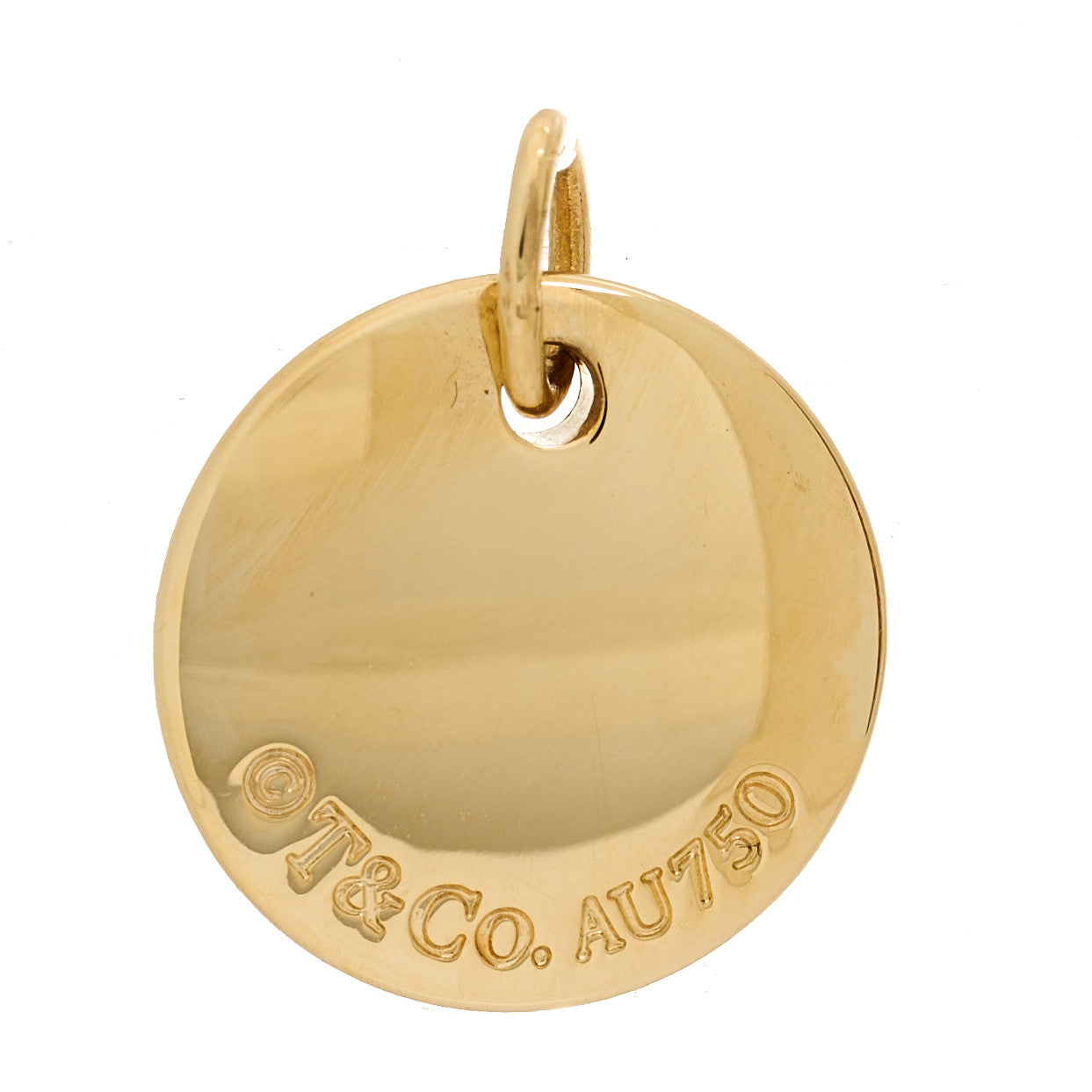 Tiffany 18K Yellow Gold Notes Letter L Disc Charm Pendant 3 of 3