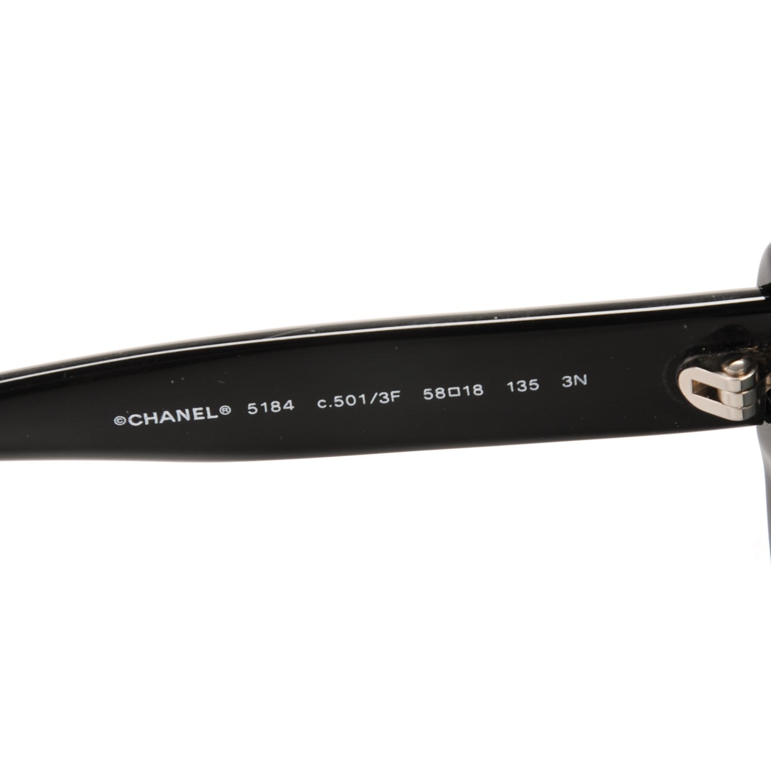 Chanel Quilted CC Sunglasses 5184 Black 4 of 5