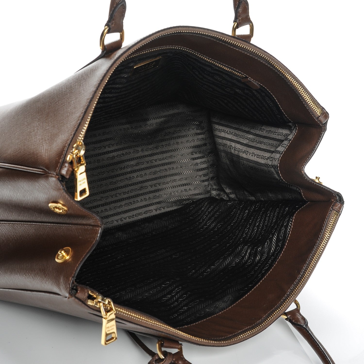 Prada Saffiano Lux Extra Large Galleria Double Zip Tote Cacao 5 of 12