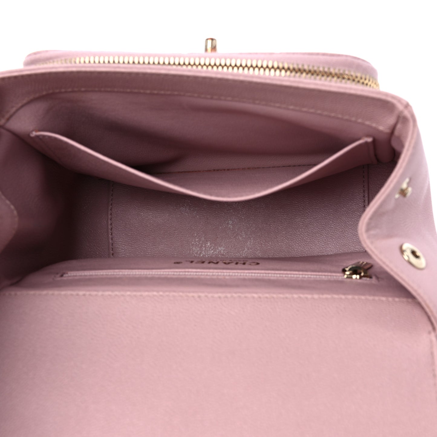 Caviar Quilted Small Business Affinity Flap Light Pink