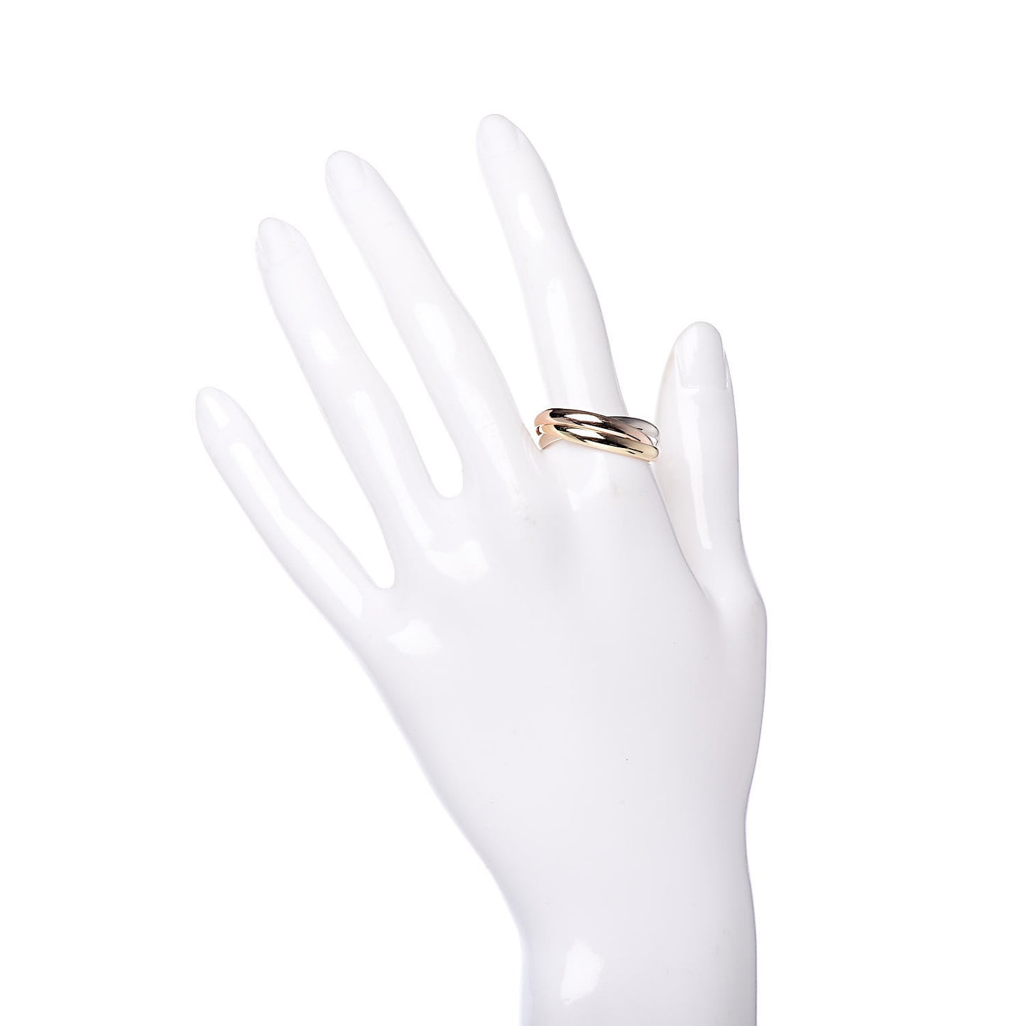 18K Pink Yellow White Gold Trinity Ring 64 10.75