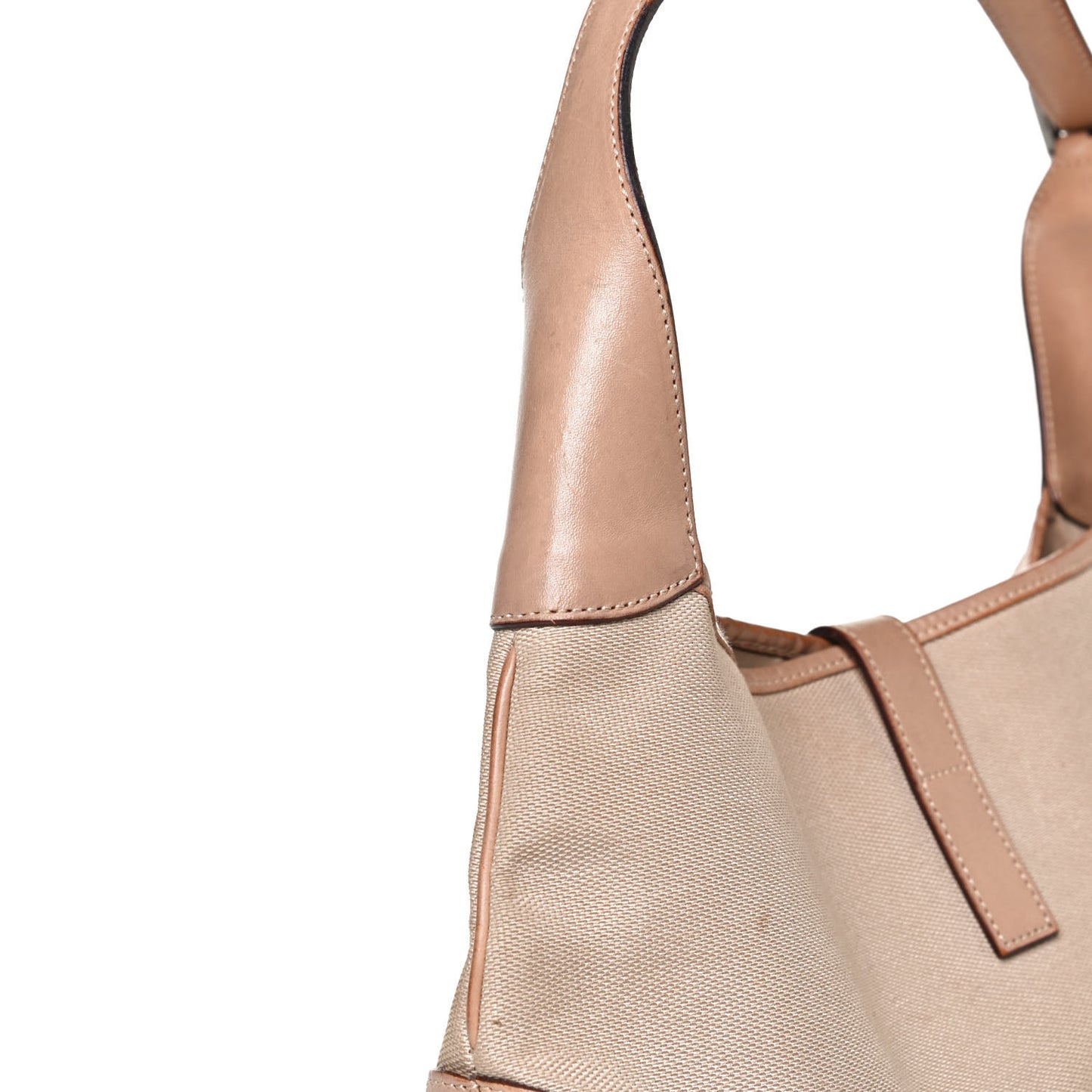 Canvas Calfskin Jackie O Hobo Beige