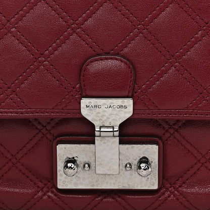 Marc Jacobs Lacquered Lambskin Quilted The Large Single Flap Bordeaux 7 of 9