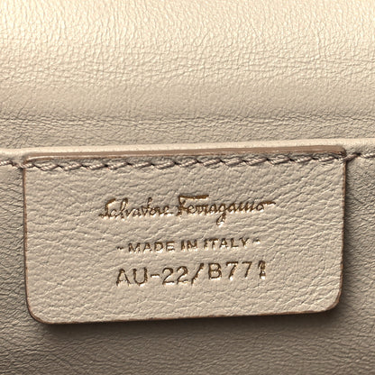 Salvatore Ferragamo Calfskin Gancini Chain Flap Bag Black 6 of 11