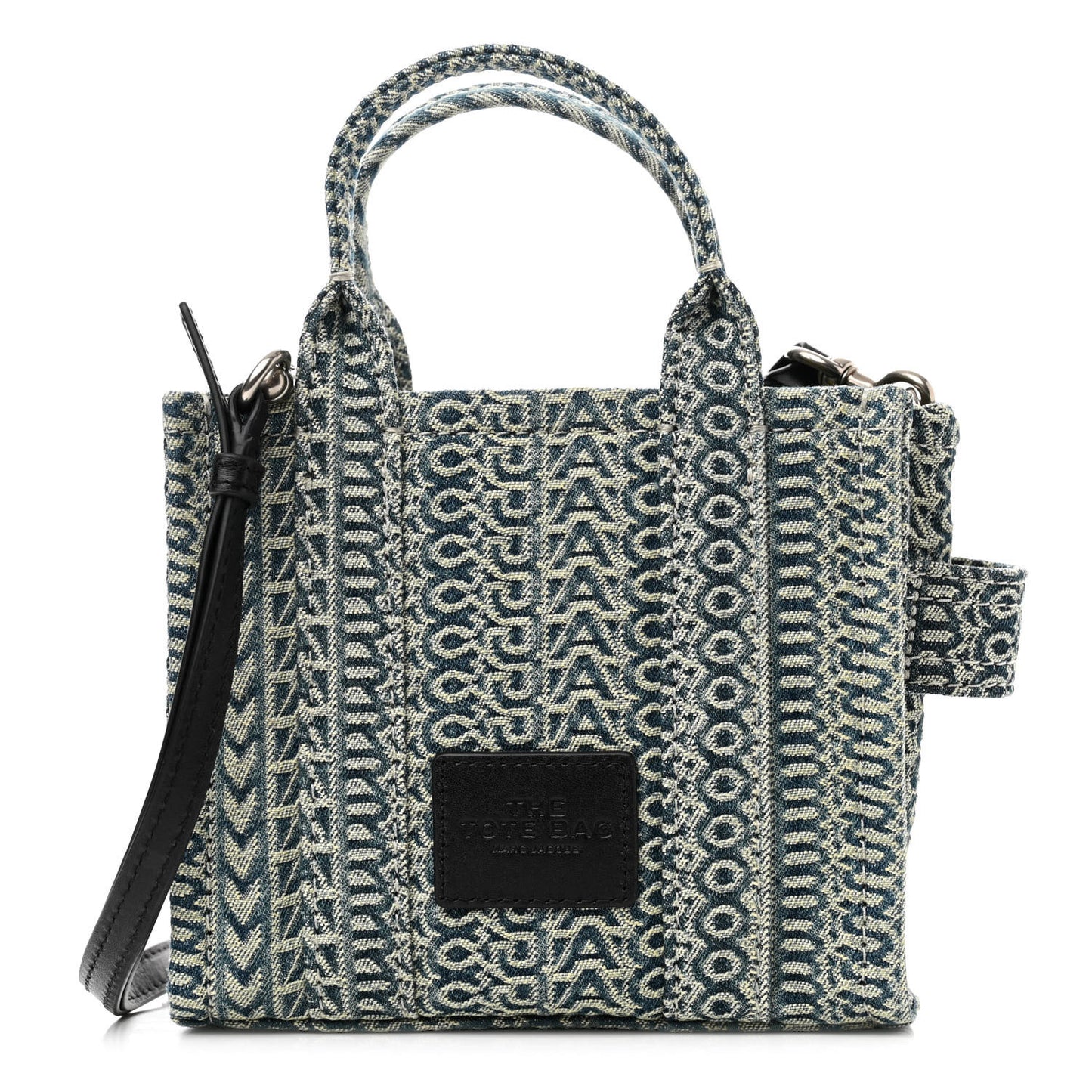Cotton Washed Monogram Denim Mini Tote Bag