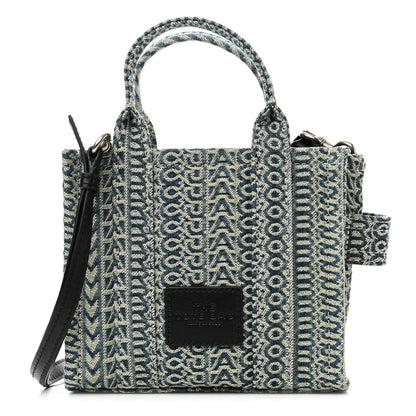 Marc Jacobs Cotton Washed Monogram Denim Mini Tote Bag 1 of 9