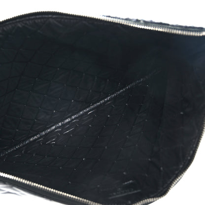 Chanel Tweed Lambskin Quilted Large Cosmetic Case Black 5 of 7