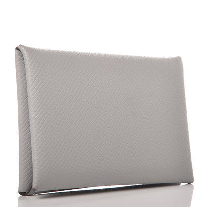 Hermes Epsom Calvi Card Case Bleu Glacier 3 of 8