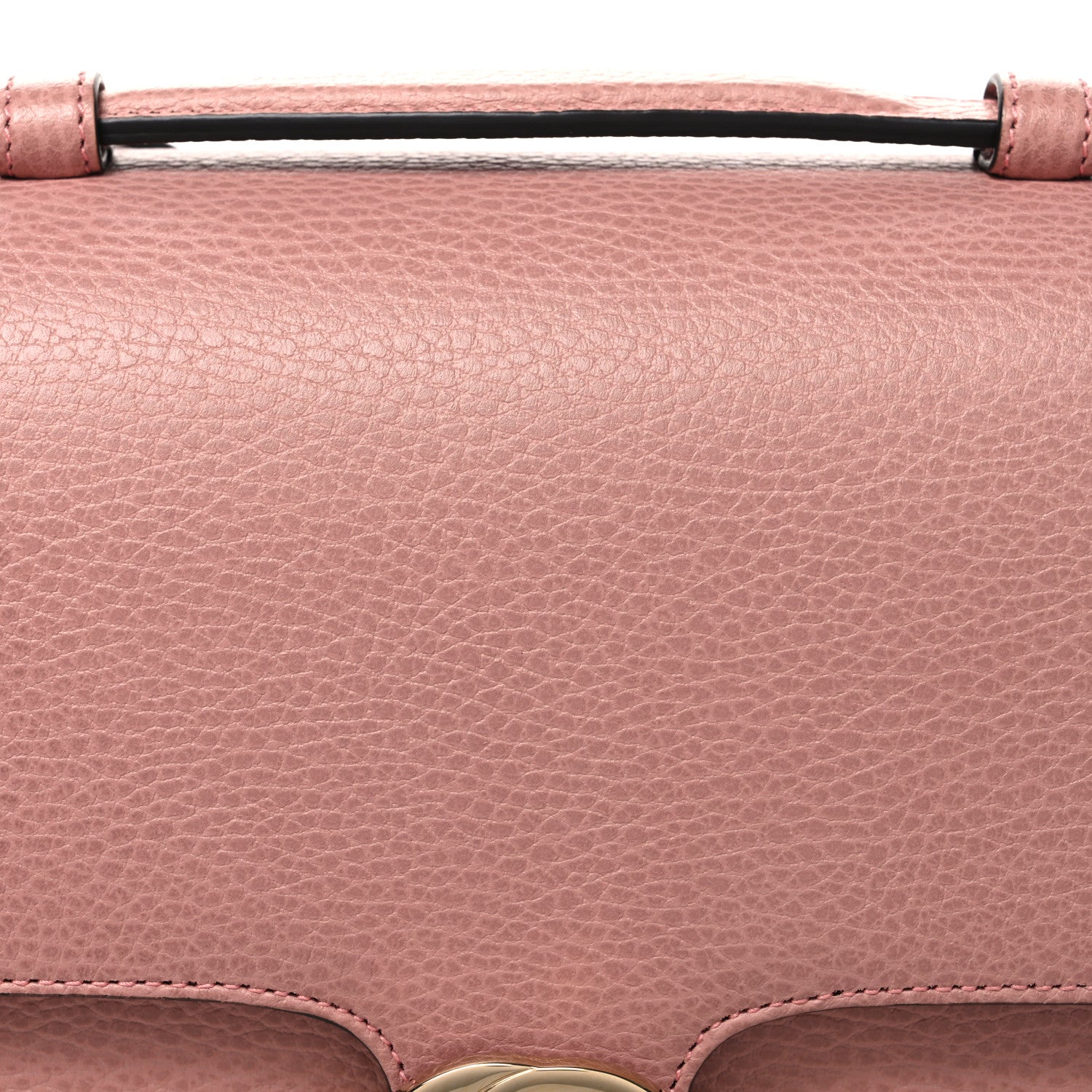 Gucci Dollar Calfskin Medium Interlocking G Top Handle Shoulder Bag Soft Pink 8 of 11