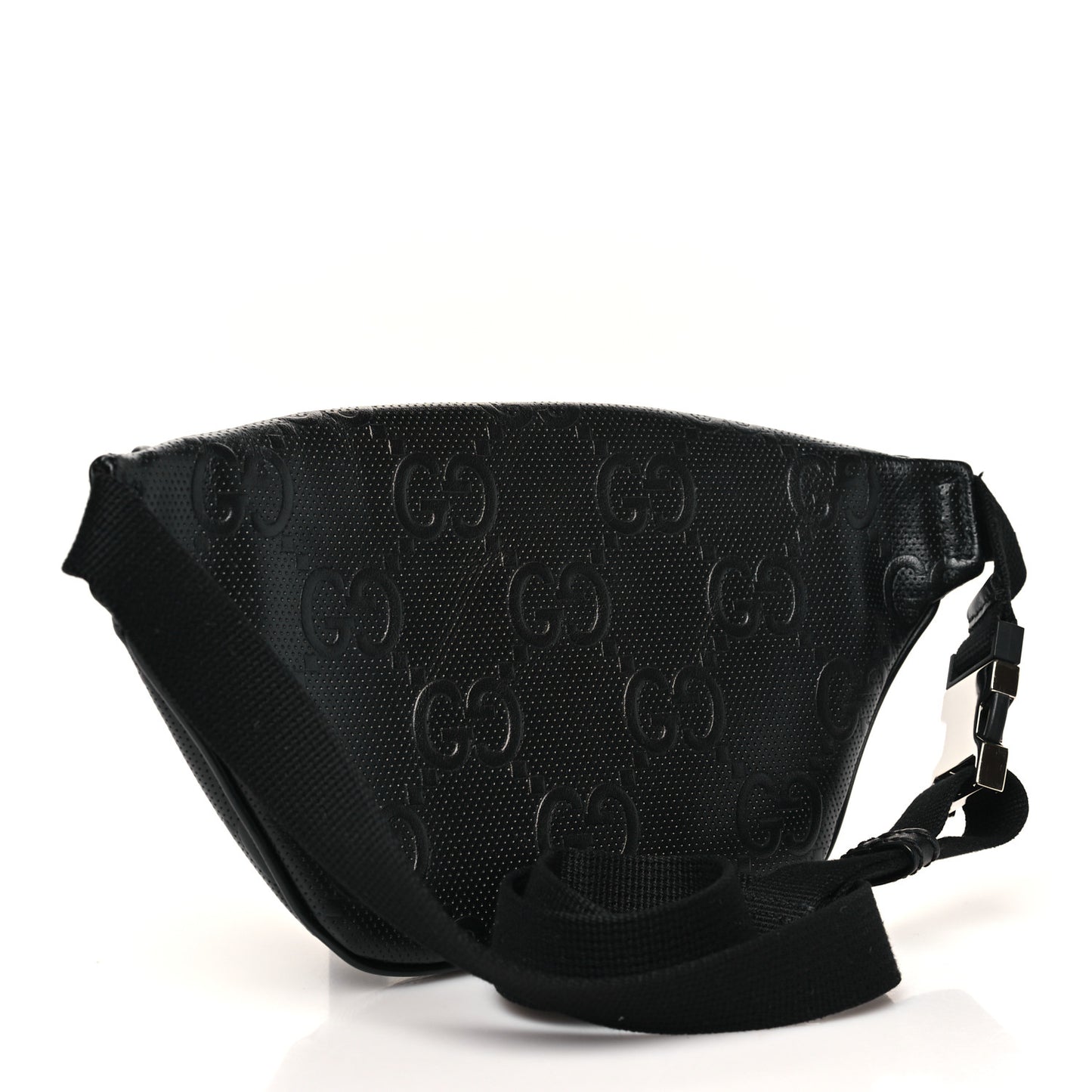 Calfskin GG Tennis Embossed Belt Bag Black