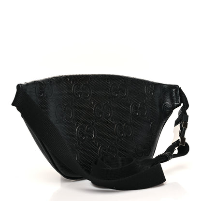 Gucci Calfskin GG Tennis Embossed Belt Bag Black 3 of 12