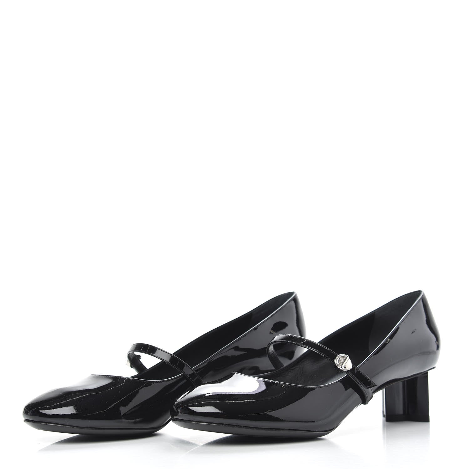 Louis Vuitton Patent Uniformes Silhouette 40mm Pumps 38.5 Black 2 of 8