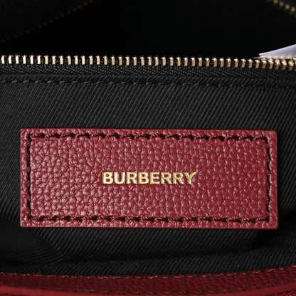 Burberry Grainy Calfskin House Check Medium Banner Tote Crimson 7 of 10