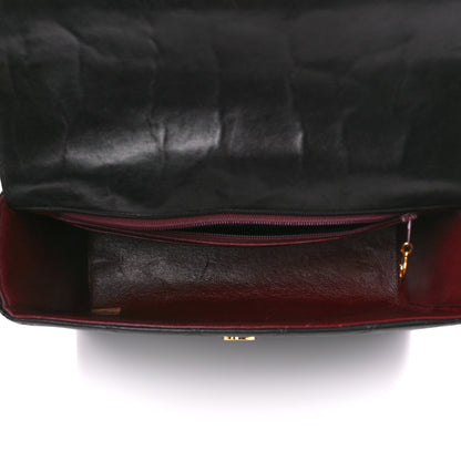 Chanel Lambskin Quilted CC Single Flap Shoulder Bag Black 5 of 14