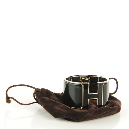 Hermes Enamel Extra Wide Clic H Bracelet PM Black 5 of 7