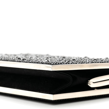 Judith Leiber Swarovski Crystal Minaudiere Clutch Black Gold 8 of 9