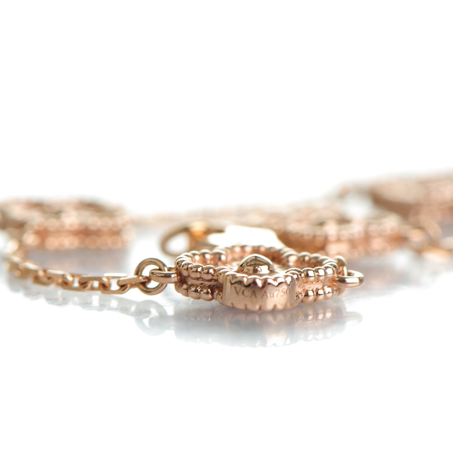 Van Cleef & Arpels 18K Rose Gold 6 Motifs Sweet Alhambra Bracelet 5 of 6