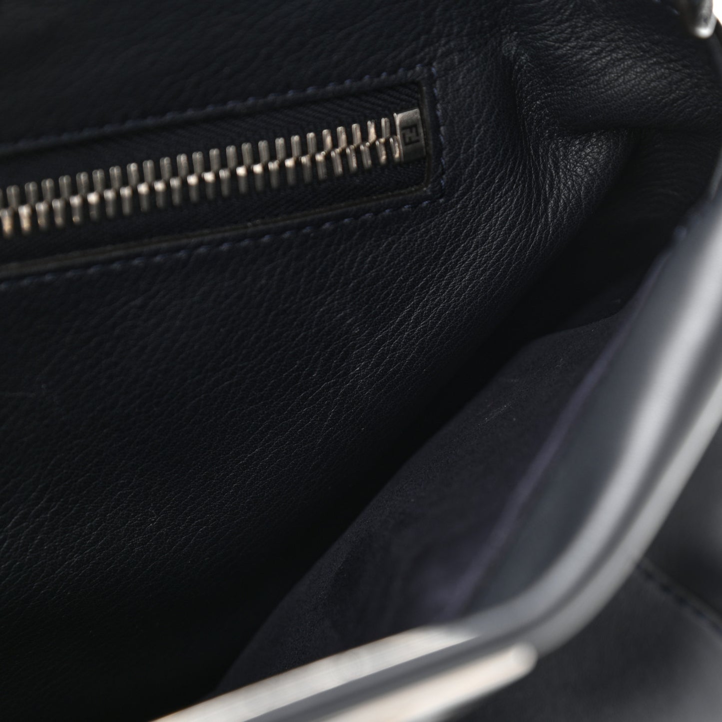 Vitello Seta Waves Bi-Color Medium Peekaboo Iconic Satchel Blue Notte Mostarda