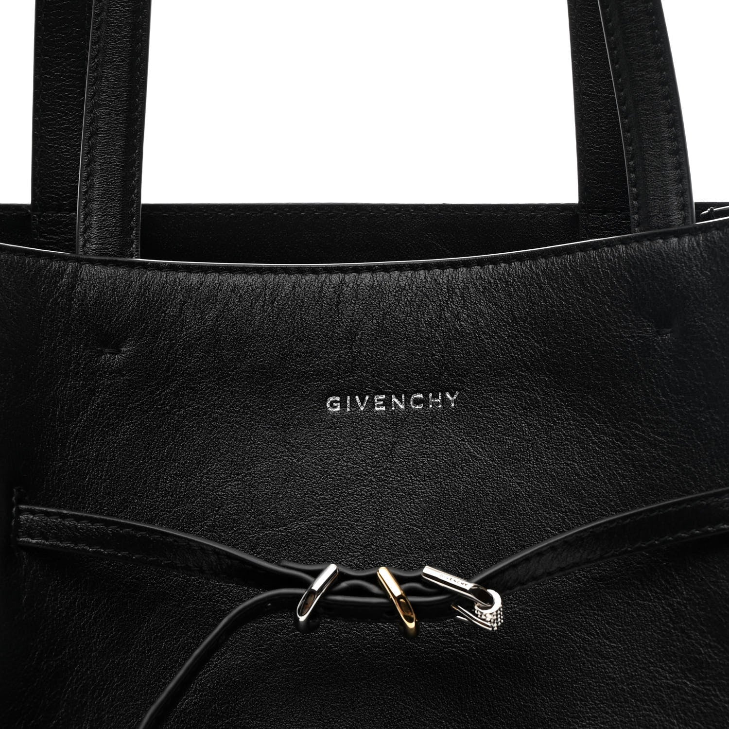 Givenchy Calfskin Voyou Medium North South Tote Black 7 of 9