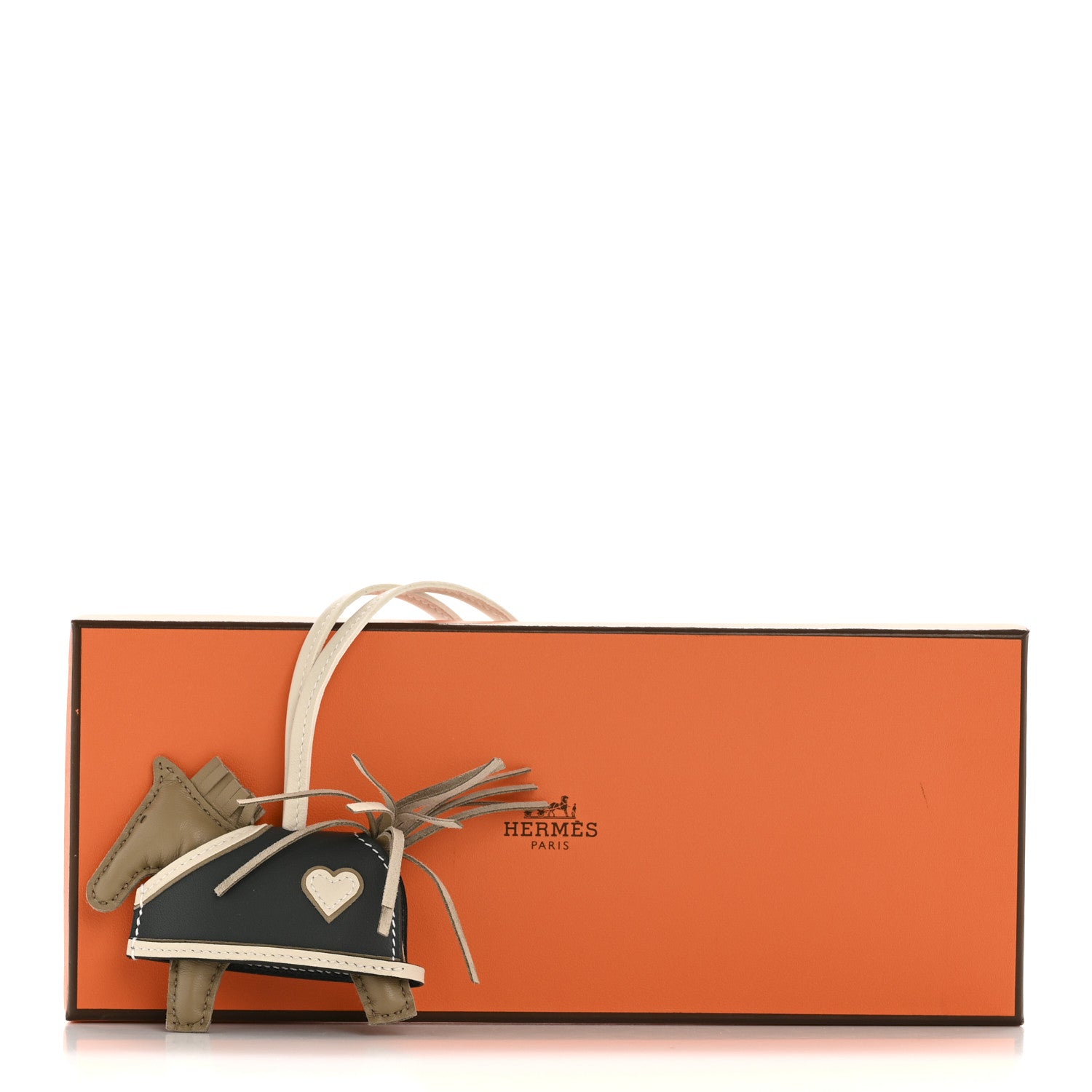Hermes Milo Lambskin Grigri Rodeo Robeo Coeur Bag Charm PM Beige Marfa Craie Vert Mangrove 5 of 5
