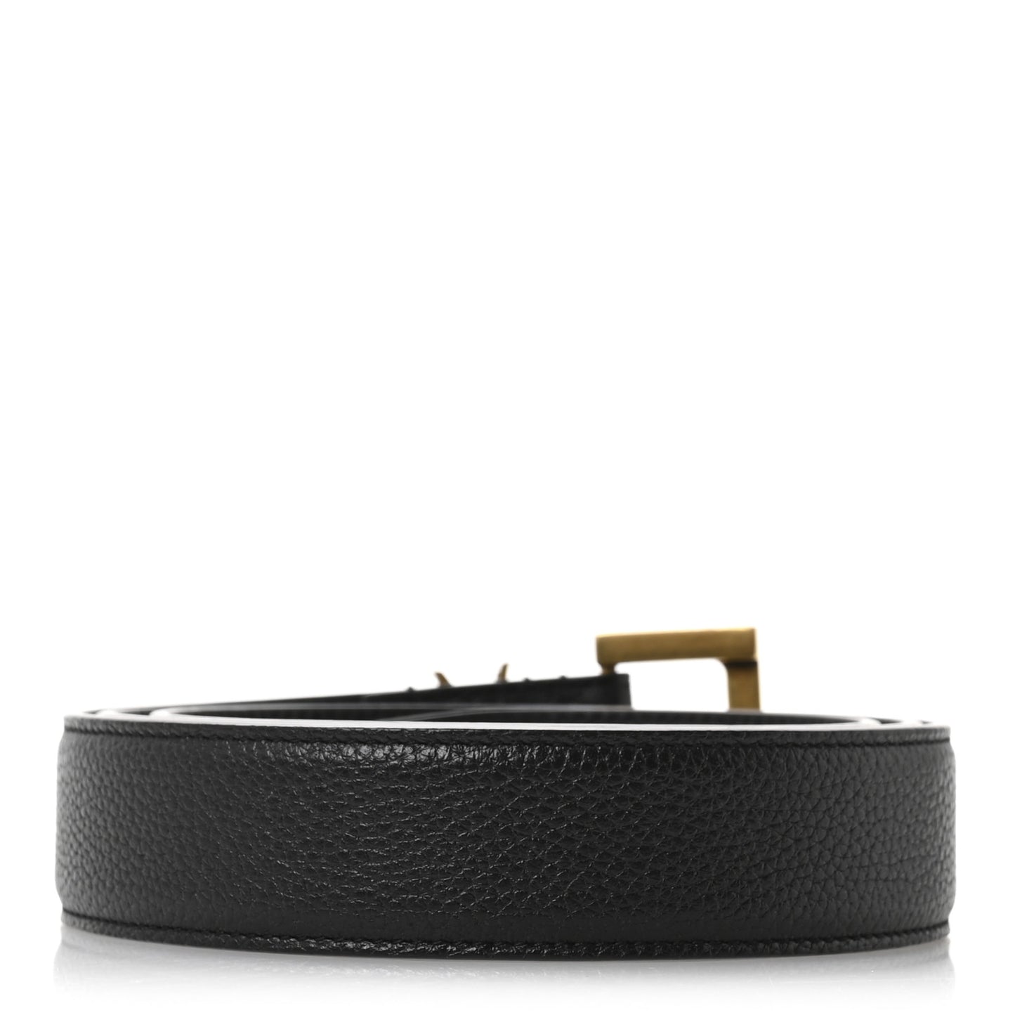 Grained Calfskin Monogram Cassandre Square Buckle Belt 100 40 Black