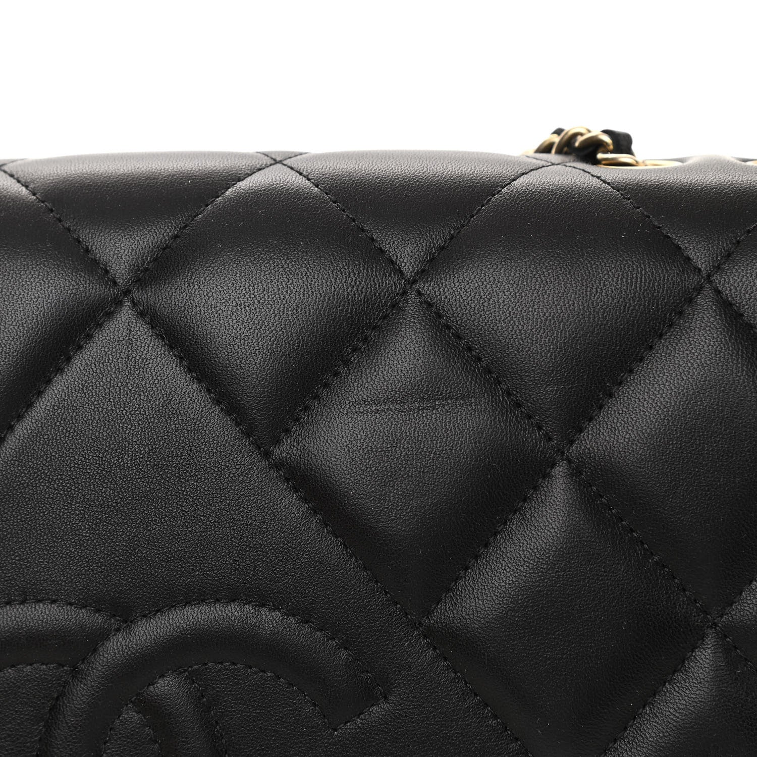 Chanel Lambskin Quilted Medium Diamond CC Flap Black 10 of 13