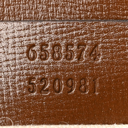 Gucci GG Supreme Monogram Azalea Calfskin Web Mini Horsebit 1955 Shoulder Bag Beige Ebony Brown Sugar 7 of 11