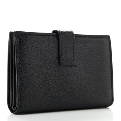 Hermes Chevre Mysore Mini Bearn Wallet Black 3 of 7