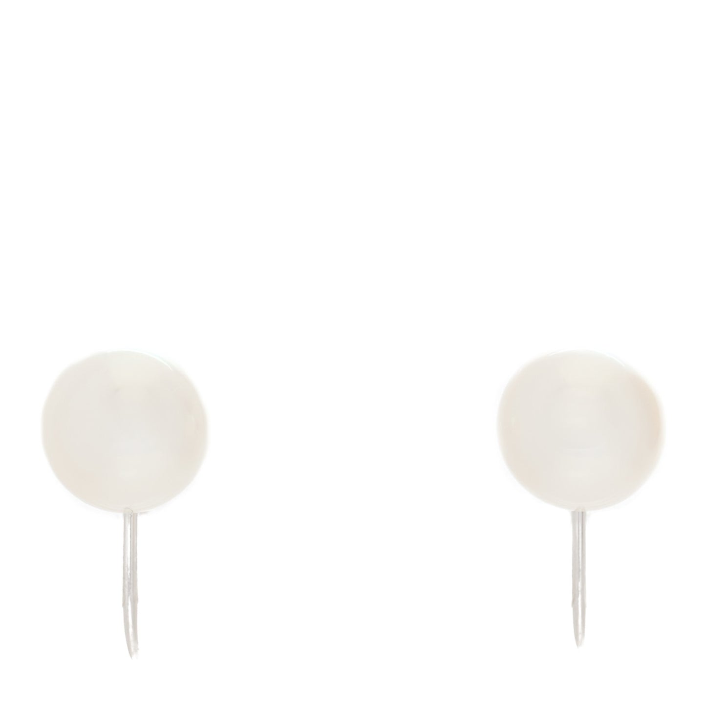 18K White Gold Akoya Pearl 7.5-8mm Screw Back Earrings
