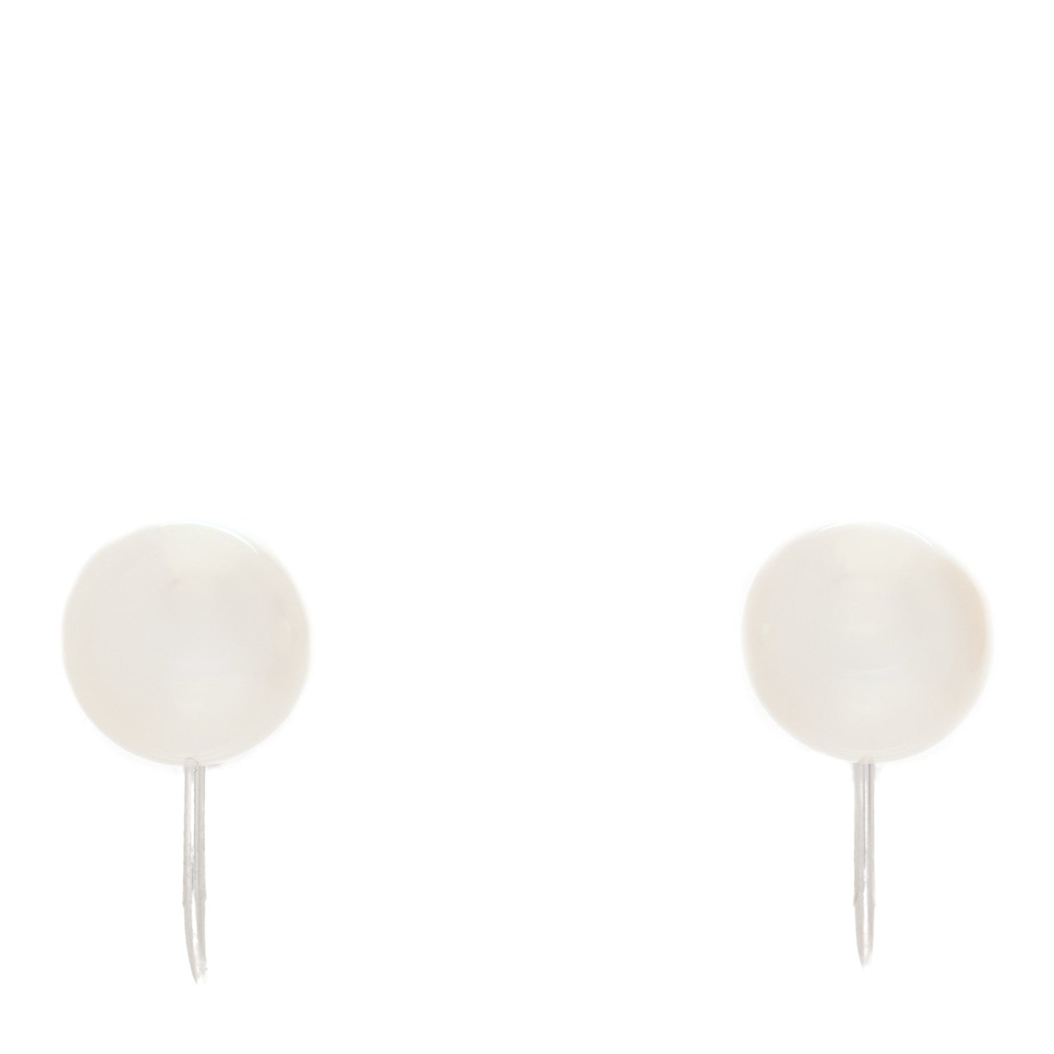 Mikimoto 18K White Gold Akoya Pearl 7.5-8mm Screw Back Earrings 1 of 3