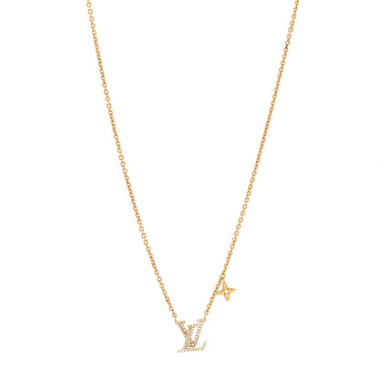 Louis Vuitton Metal Crystal LV Iconic Necklace Gold 2 of 6