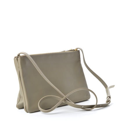 Celine Lambskin Large Trio Crossbody Bag Beige 3 of 9