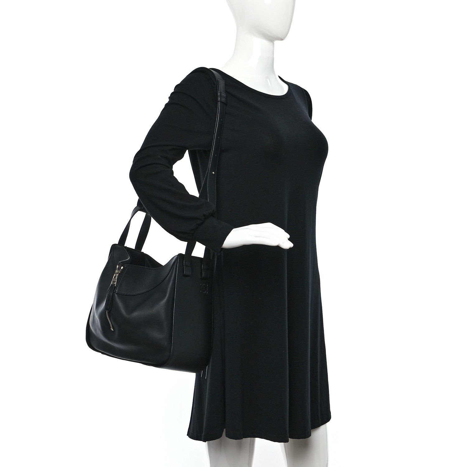 Loewe Calfskin Small Hammock Shoulder Bag Black 2 of 8