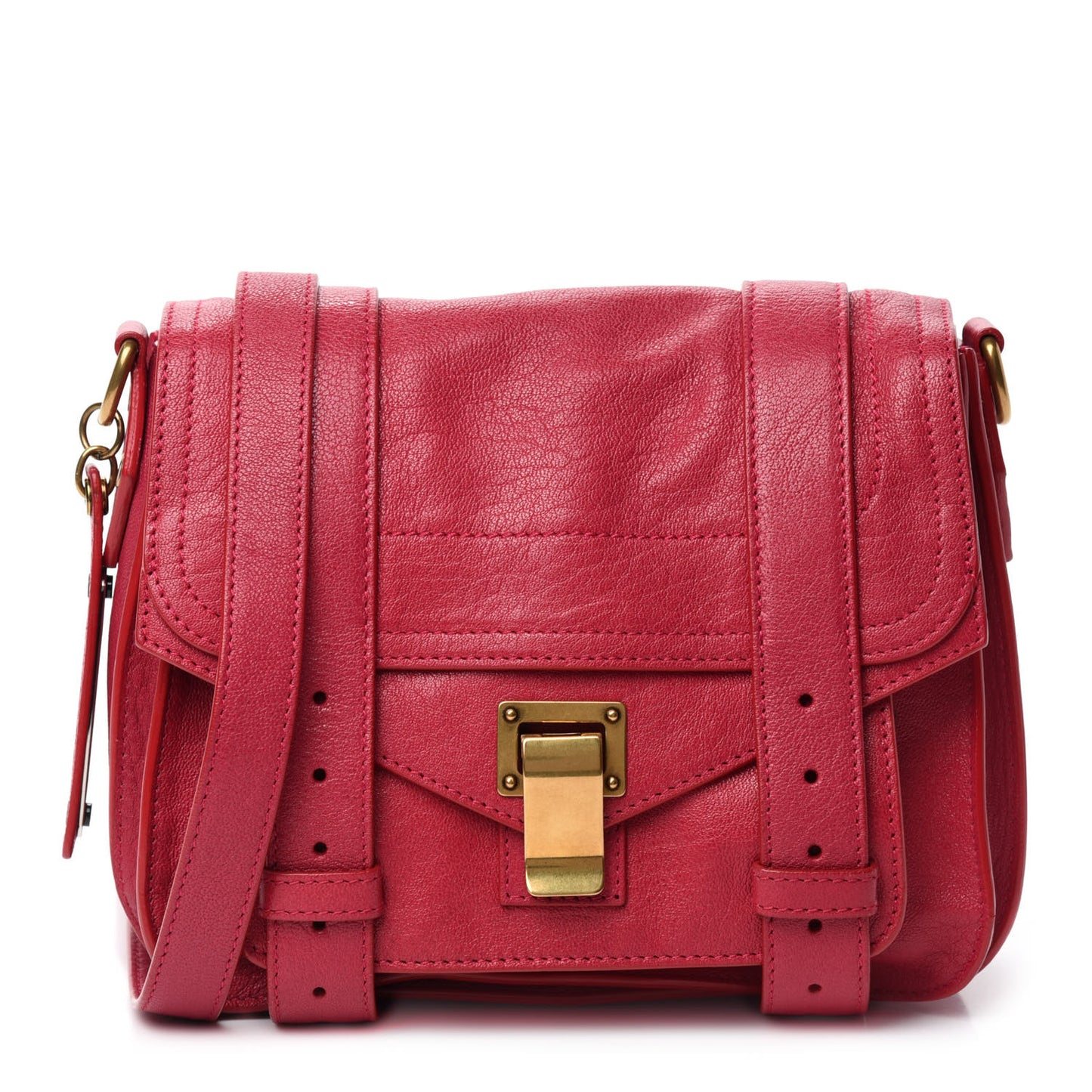 Lambskin PS1 Mini Pouch Messenger Bag Raspberry