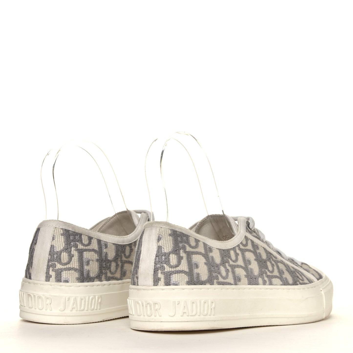 Canvas Oblique Walk'N'Dior Low Top Sneakers 39 Grey Stone