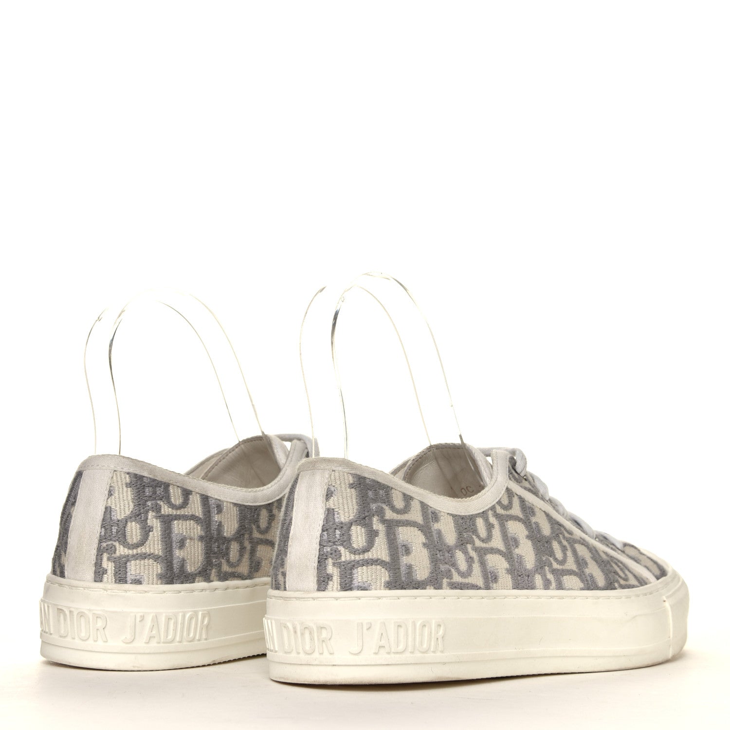 Christian Dior Canvas Oblique Walk'N'Dior Low Top Sneakers 39 Grey Stone 3 of 8