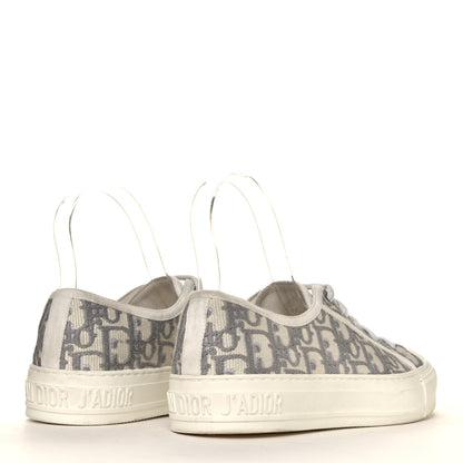 Christian Dior Canvas Oblique Walk'N'Dior Low Top Sneakers 39 Grey Stone 3 of 8
