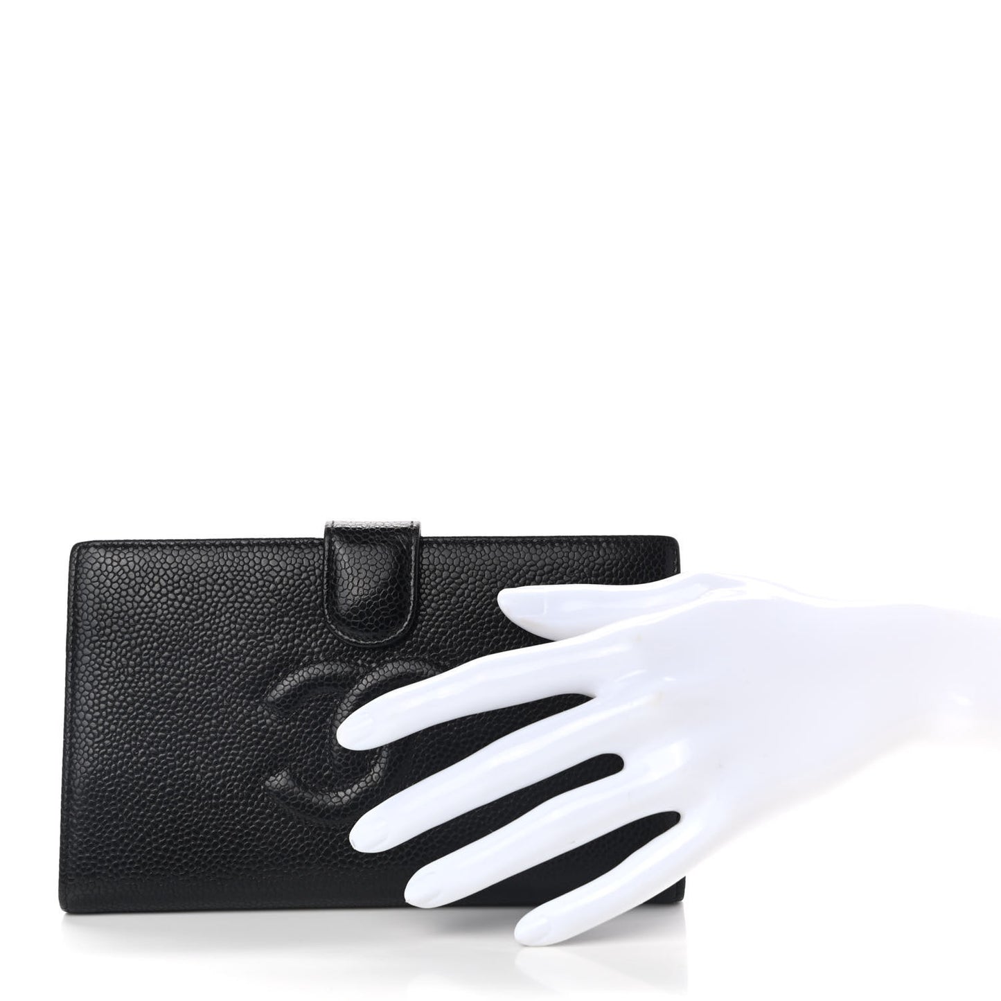Caviar Timeless CC French Wallet Black