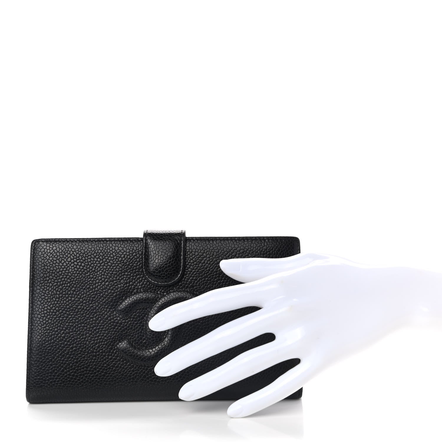 Chanel Caviar Timeless CC French Wallet Black 2 of 10