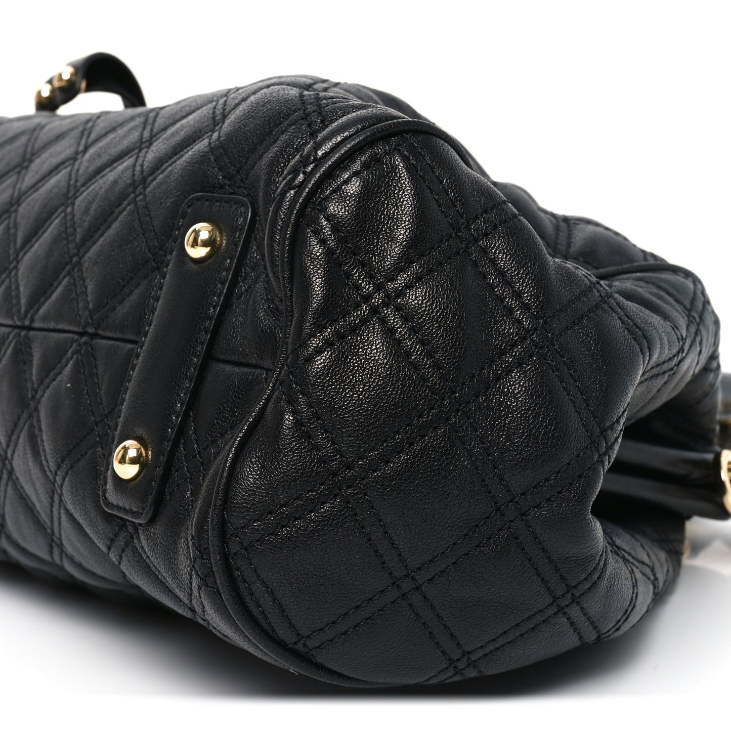 Calfskin Quilted Stam Black