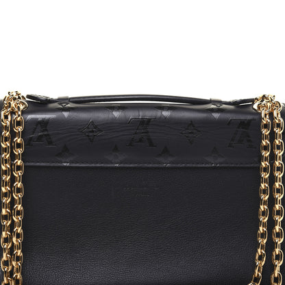 Louis Vuitton Monogram Cuir Plume Ecume Very Chain Bag Black 16 of 19