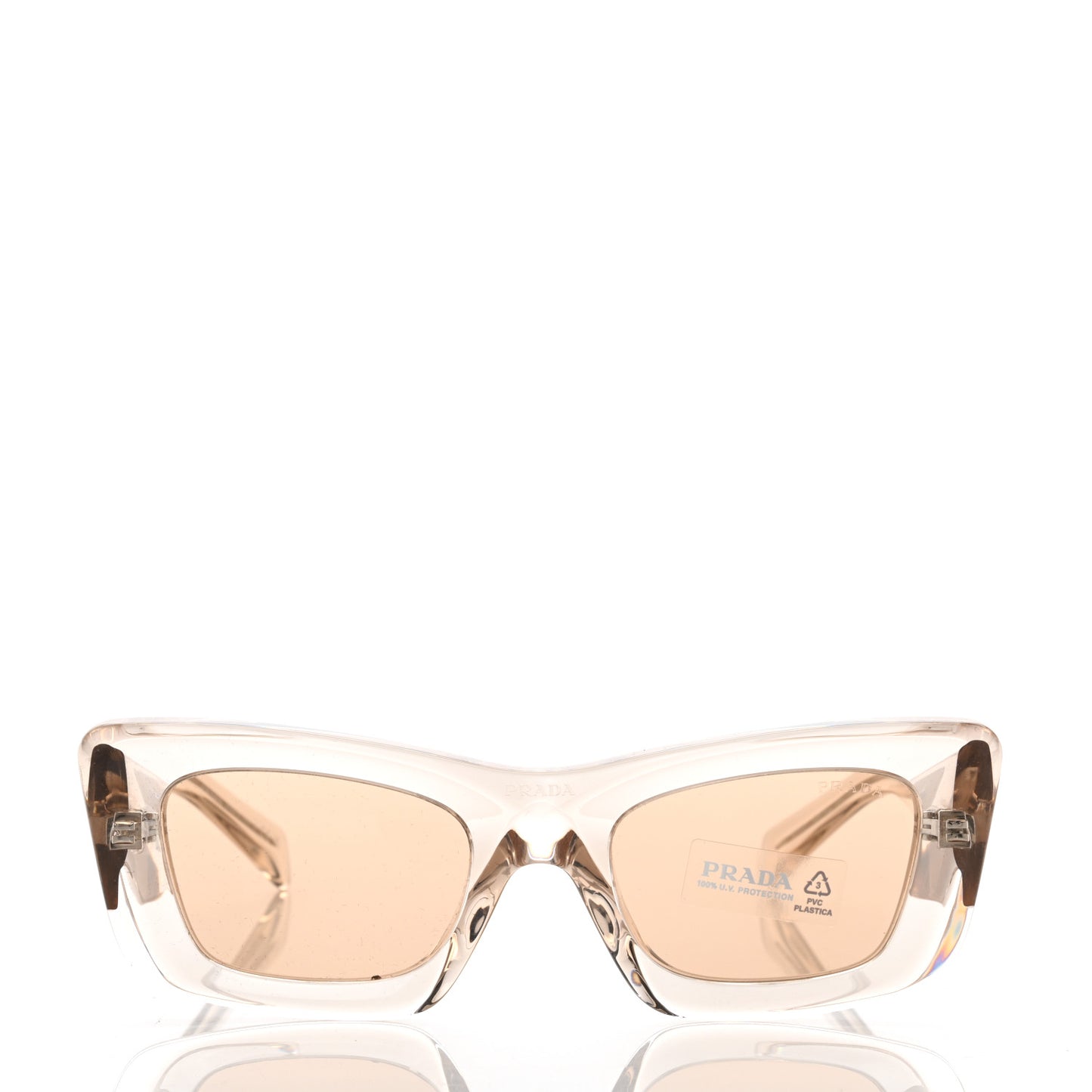 Cat Eye Sunglasses SPR 19M Transparent Beige