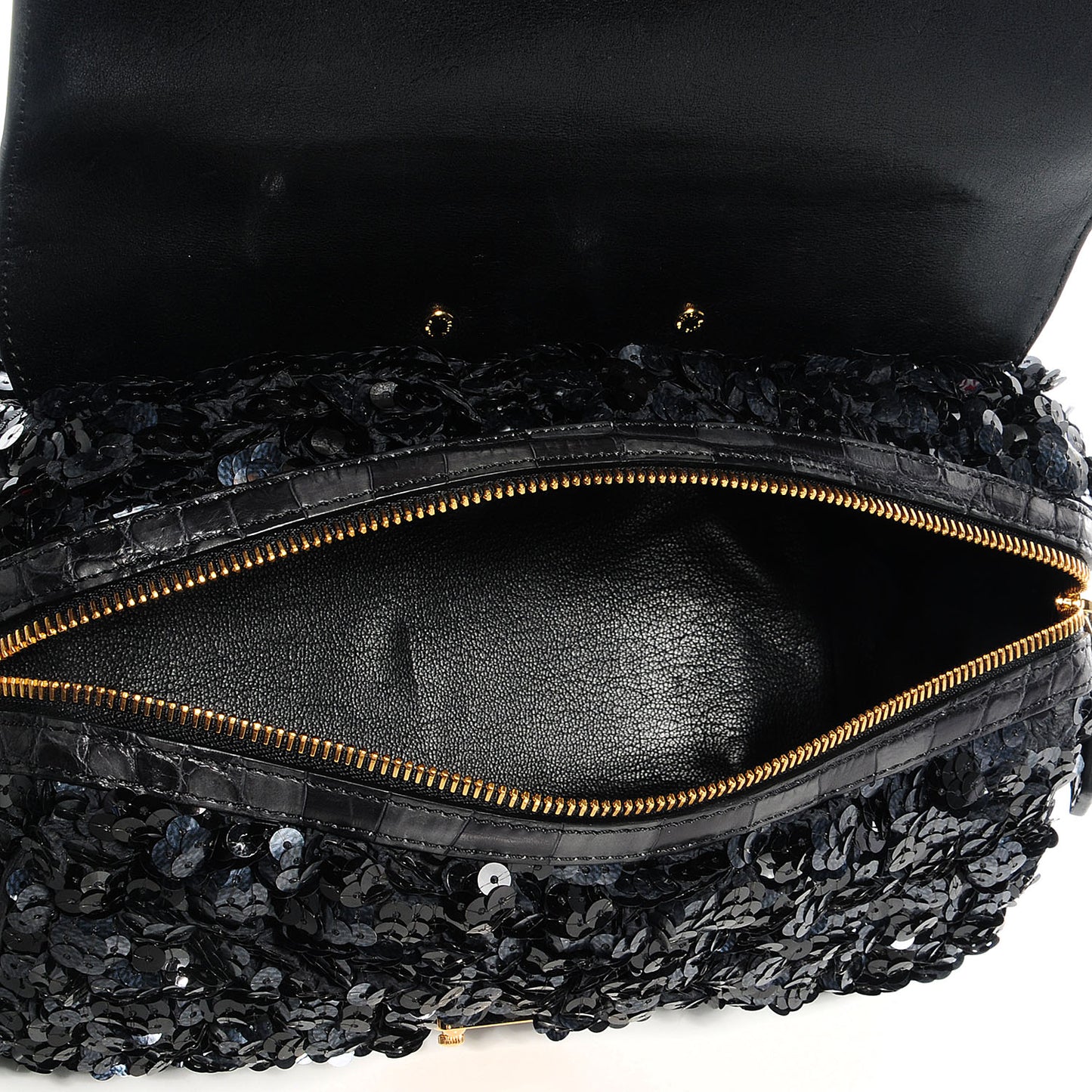 Damier Alligator Sequin Virtuose Carrousel Black