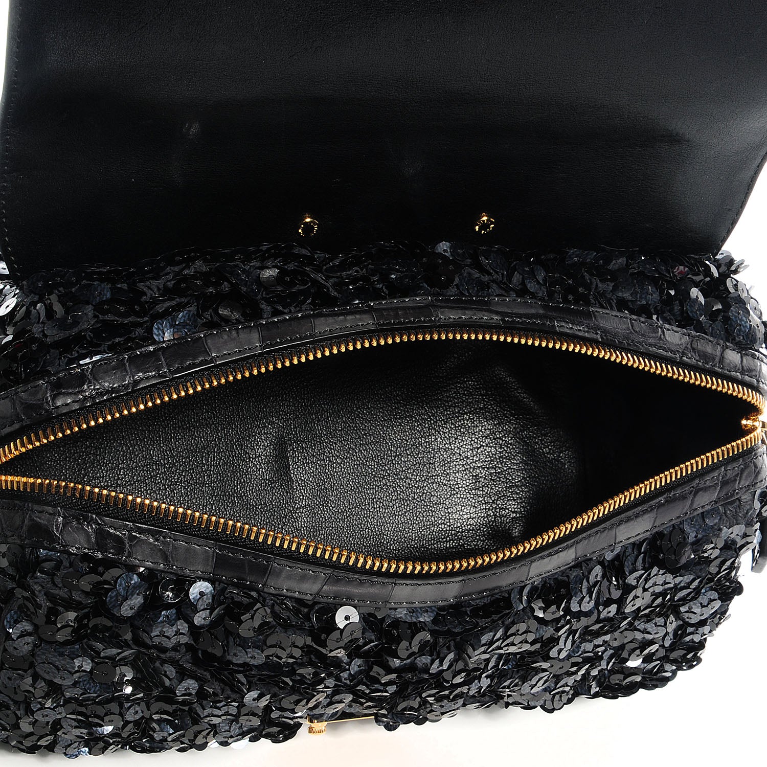 Louis Vuitton Damier Alligator Sequin Virtuose Carrousel Black 5 of 8