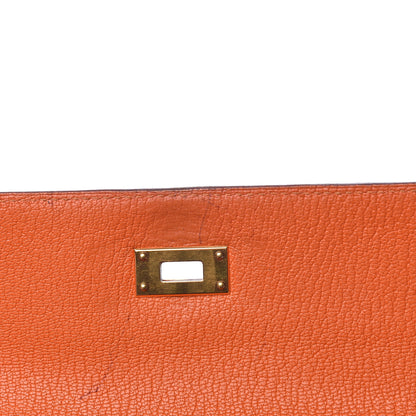 Hermes Chevre Mysore Kelly Longue Wallet Orange 19 of 22