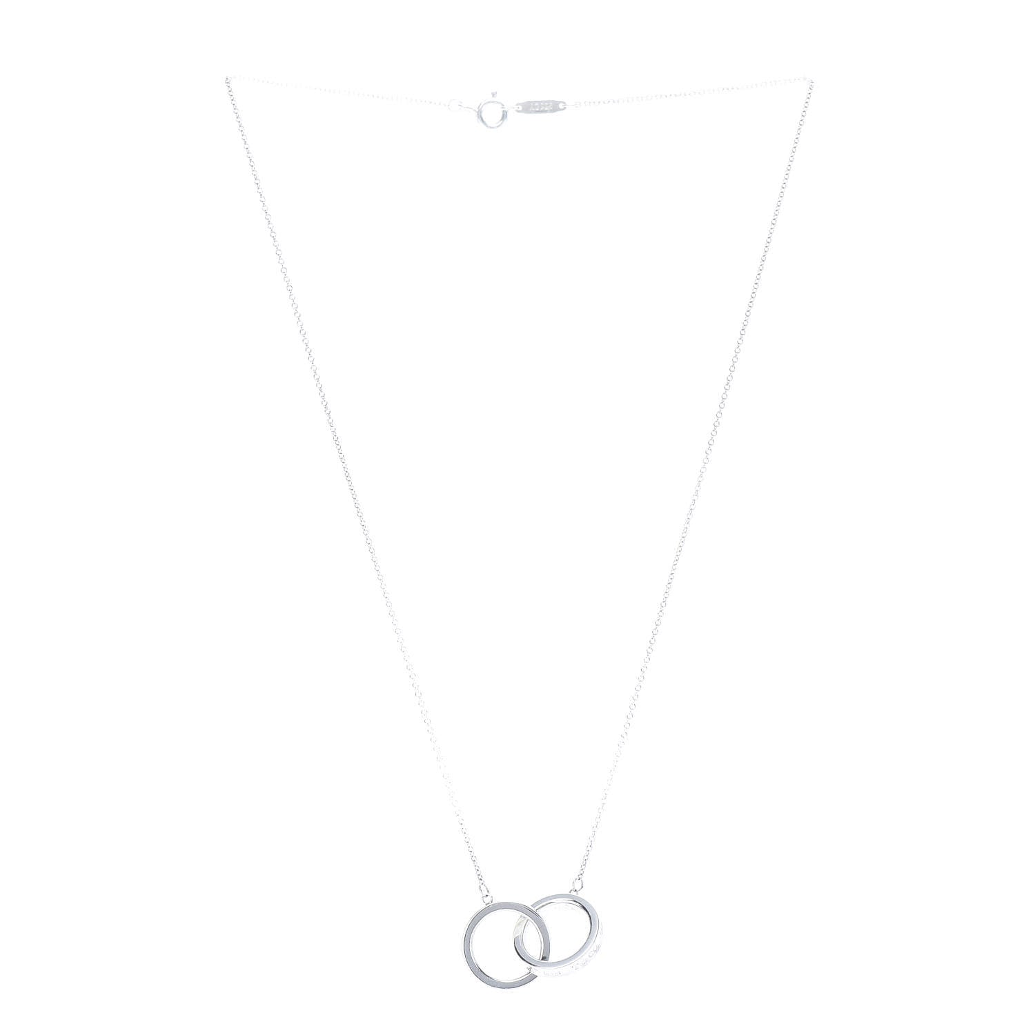 Tiffany Sterling Silver 1837 Interlocking Circles Pendant Necklace 3 of 7